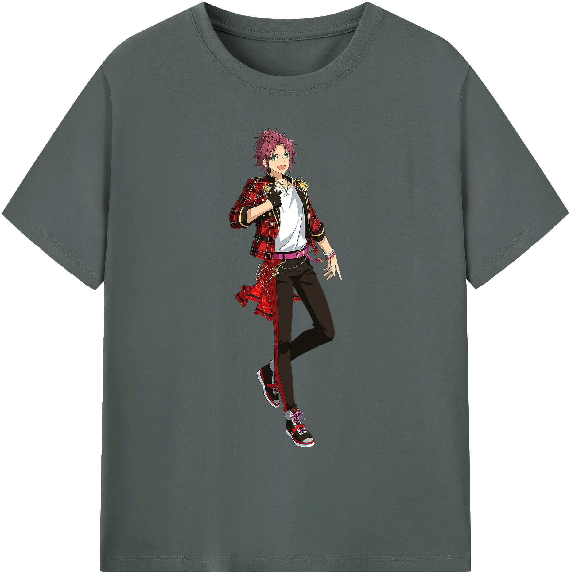 （画像用） あんさんぶるスターズ! Ensemble Stars 綿100％ メンズ半袖Tシャツ｜肌触りやわらか＆通気性